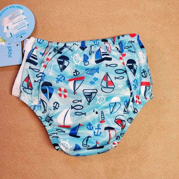 I-Play Swimsuit Diaper 24 Months Blue - Picture 2 of 8